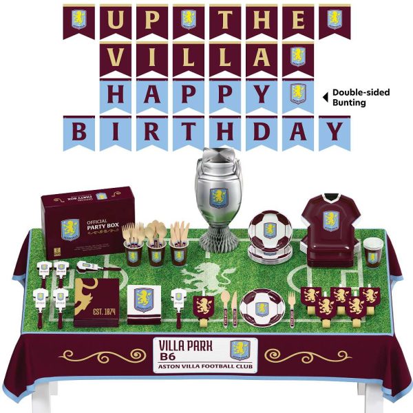 Aston Villa FC Party Box for 6 | Official Party Supplies - Image 3