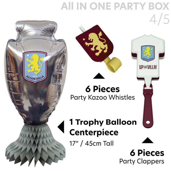 Aston Villa FC Party Box for 6 | Official Party Supplies - Image 7