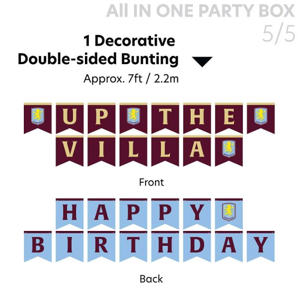 Aston Villa FC Party Box for 6 | Official Party Supplies - Image 8
