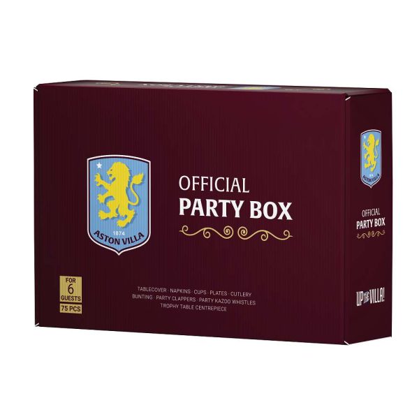 Aston Villa FC Party Box for 6 | Official Party Supplies - Image 2